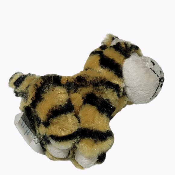 Wishpets Zooite Tiger 3 inch Mini Plush Striped Big Cat Stuffed Animal Toy - Picture 3 of 5